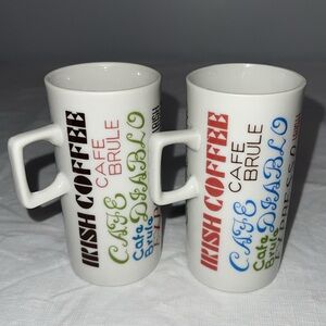 Gailstyn Japan Irish Coffee Cups small espresso mugs Set of 2 vintage 1990s